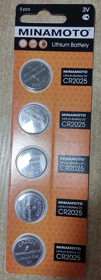 Батарея литиевая Minamoto CR2025  3V (цена за 1 бат.)