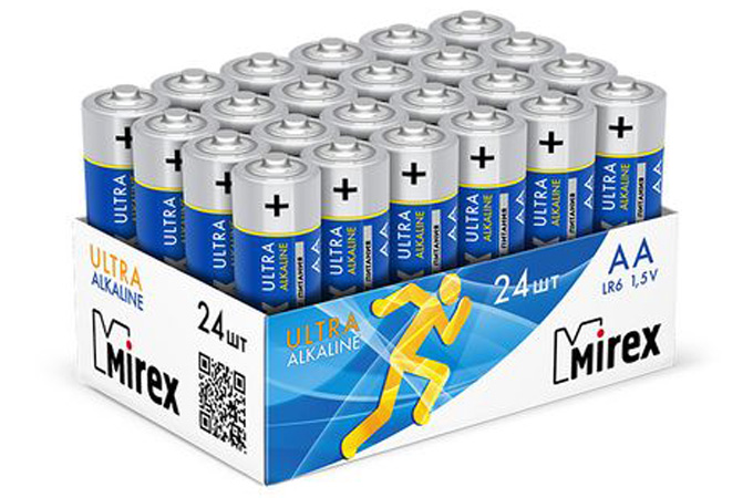 Батарейка алкалиновая Mirex LR6 \/ AA 1,5V  цена за 1 батарейку
