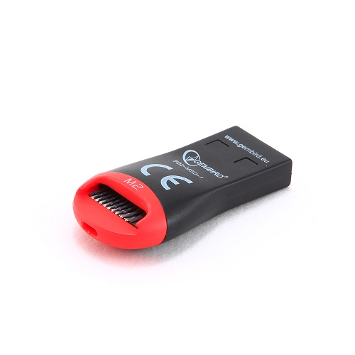 Картридер внешн.USB2.0 Gembird, для считывания MicroSD карт