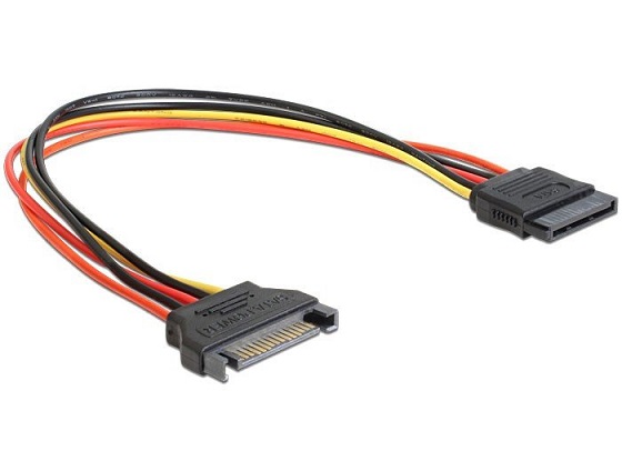 Удлинитель кабеля питания SATA , 15pin(M)\/15pin(F), 30см (CC-SATAMF-01)