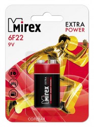 Батарея солевая Mirex 6F22 \/ Крона 9V  1 шт, shrink