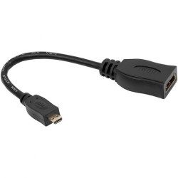 Переходник видео (HDMI гнездо-micro HDMI штекер 20см)  OT-AVW25