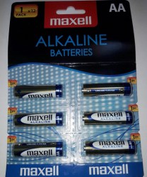 Батарейка MAXELL ALKALINE LR6, блистер 12