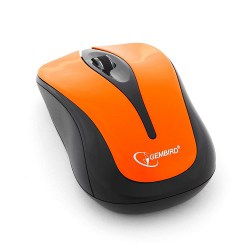 Мышь беспроводная Gembird MUSW-325-O, 2.4ГГц, оранжевый, 2 кнопки+колесо-кнопка, 1000 DPI