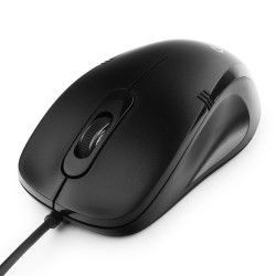 Мышь Gembird MOP-100, USB, черный, 2 кнопки+колесо кнопка, 1000 DPI, кабель 1.45м