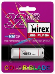 Флэш накопитель USB 32GB Mirex KNIGHT WHITE (ecopack)