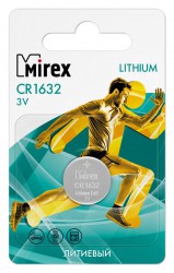 Батарея литиевая Mirex CR1632  3V (цена за 1 бат.)