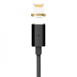 Кабель PLATINET iPhone LIGHTNING USB CABLE WITH 2X MAGNETIC PLUGS 1,2M BLACK [43608]