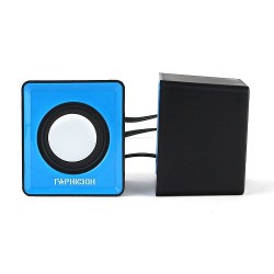 Акустическая система 2.0 Гарнизон GSP-100,синий\/черный, 2 Вт, материал- пластик, USB - питание