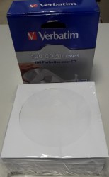 Конверты бумажные  для CD\\DVD дисков Verbatim (100 шт.)
