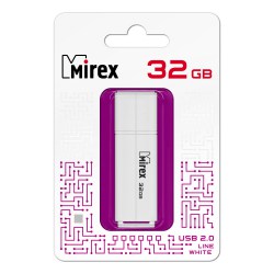 USB флэш-накопитель  32 ГБ  Mirex LINE WHITE 32GB (ecopack)