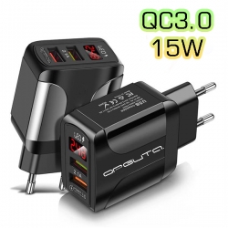 Зарядное устройство с USB (QC3.0, 3000mA) OT-APU59 Черный 